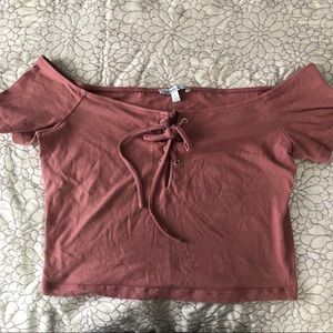 Charlotte Russe off the shoulder crop top